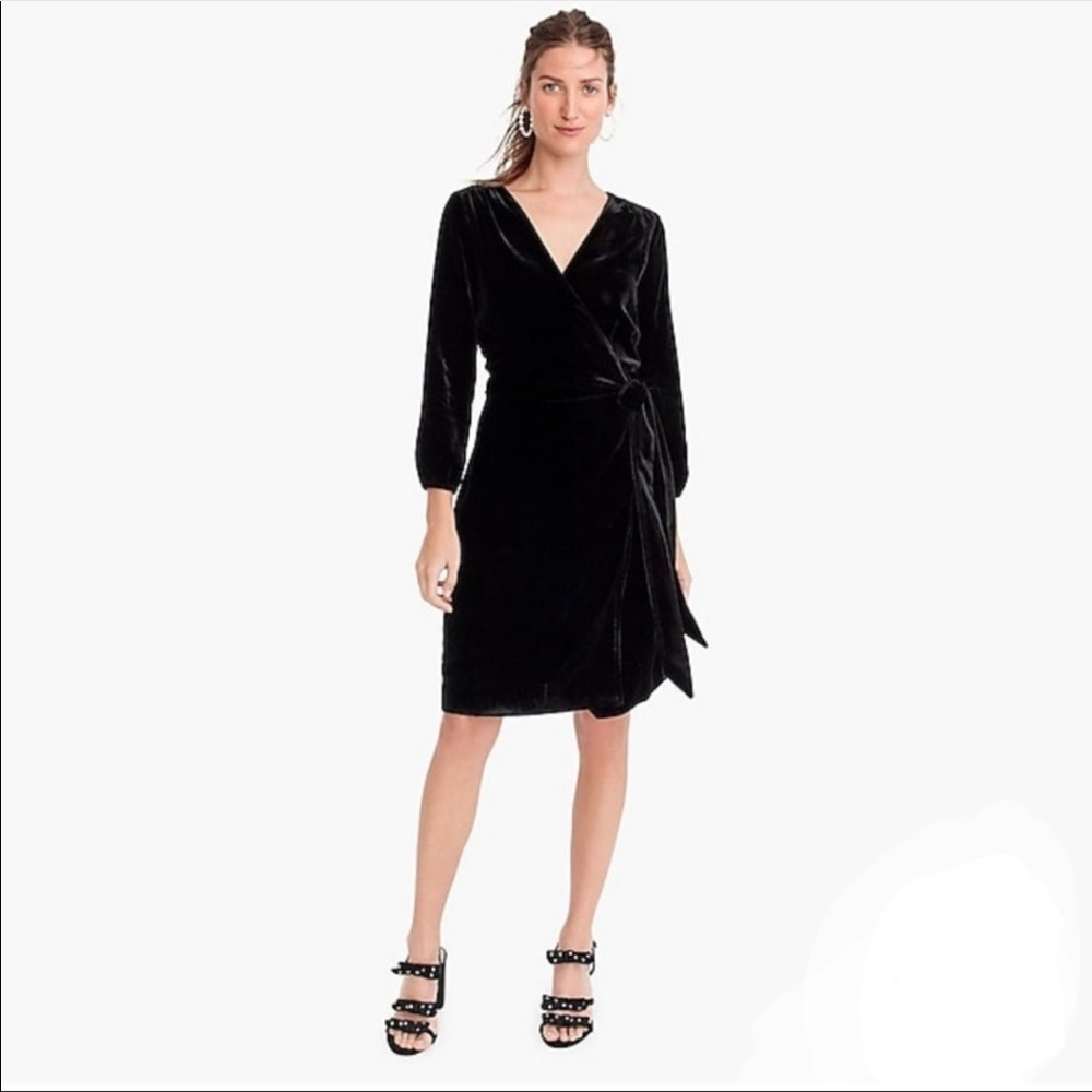 J crew velvet wrap dress!